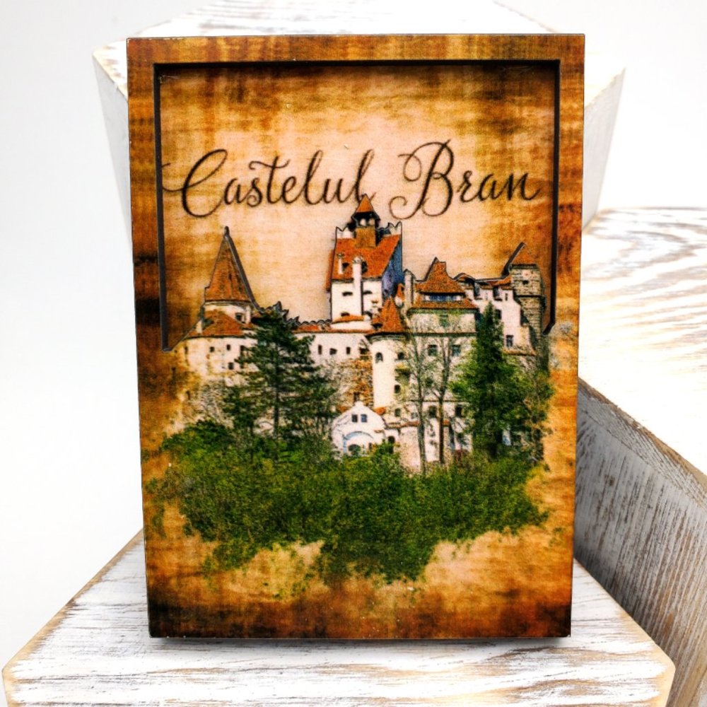 Bran Dracula Castle Wood Fridge Magnet Travel Souvenir Collection Castelul‎ Bram